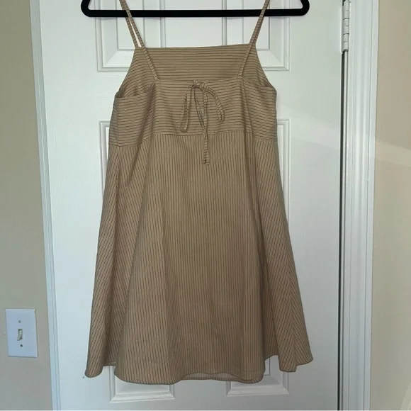 Striped Tan Zara Mini Dress - Picture 5 of 6